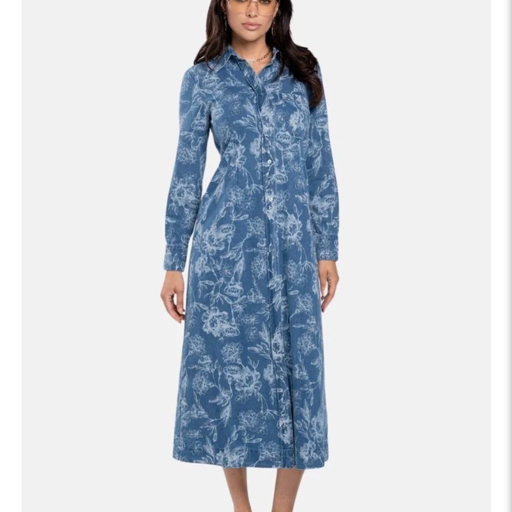 Luum denim Floral Maxi Dress size large
